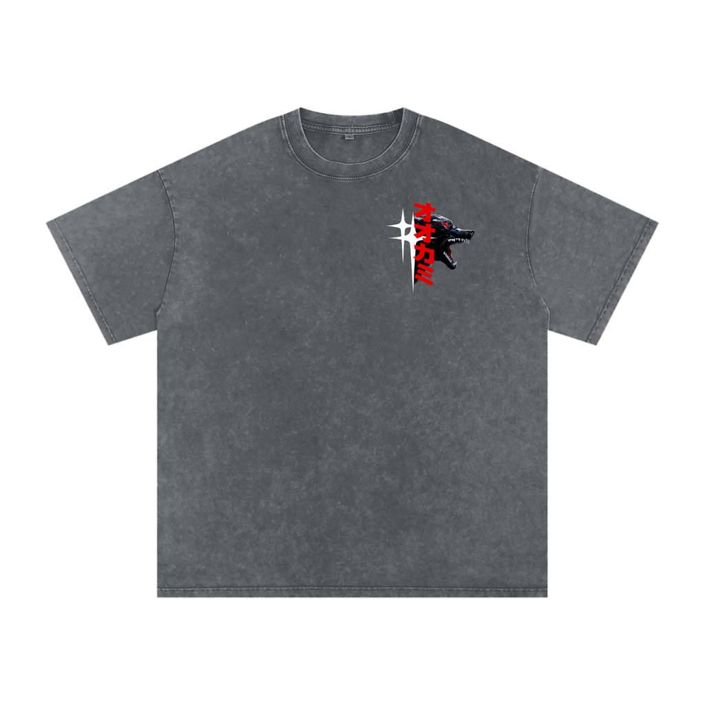 'THE WOLVES' Oversized Washed Tee