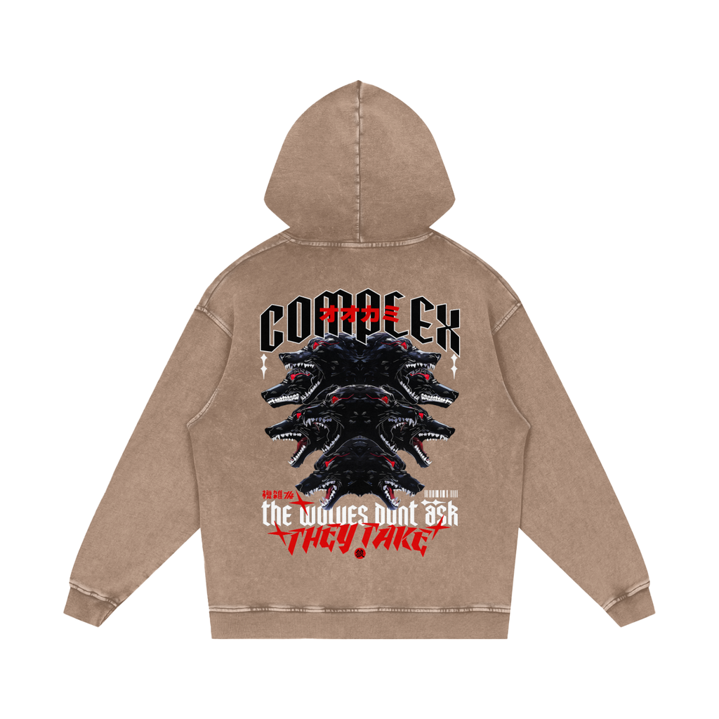 'THE WOLVES' Washed Hoodie
