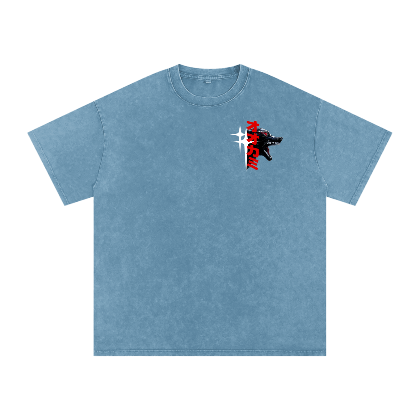 'THE WOLVES' Oversized Washed Tee