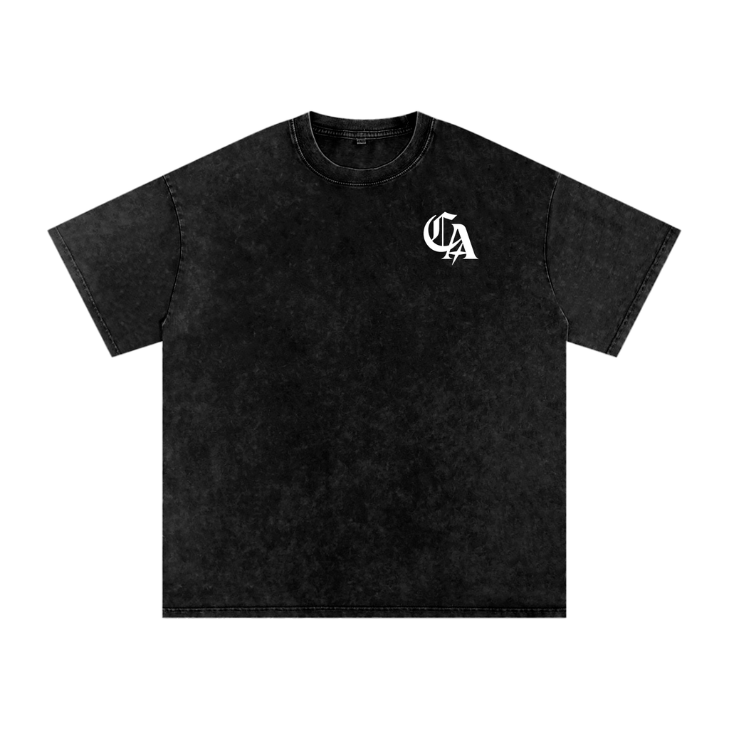 'FEAR THE LIVING' Oversized Washed Tee