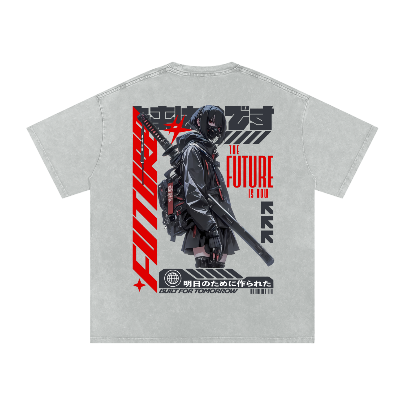 'FUTURE' Oversized Washed Tee