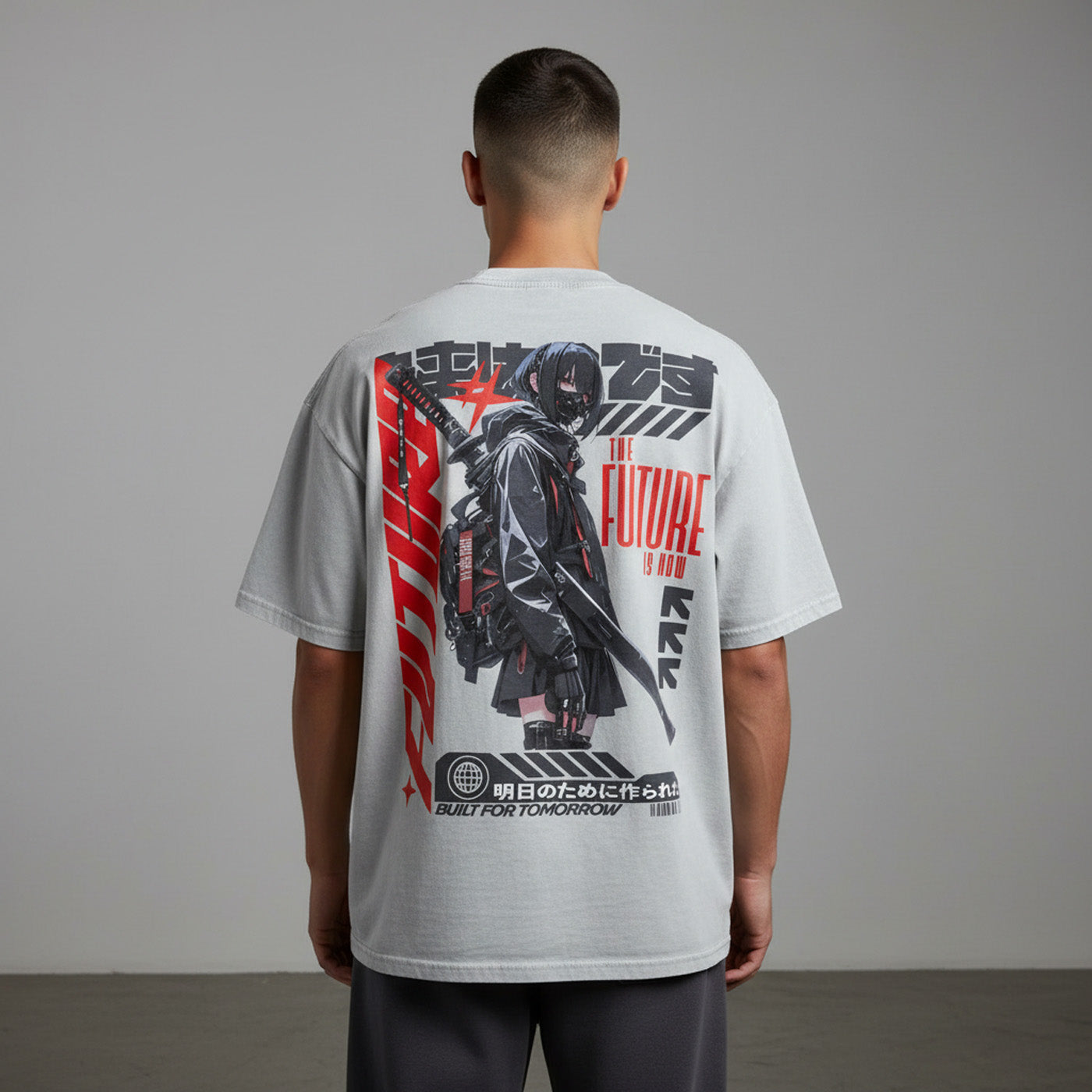 'FUTURE' Oversized Washed Tee