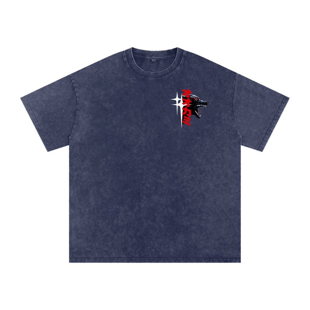 'THE WOLVES' Oversized Washed Tee