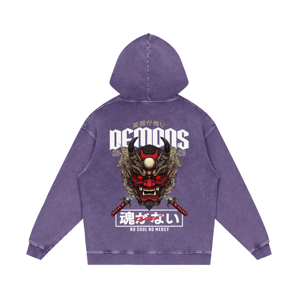 'NO MERCY' Washed Hoodie