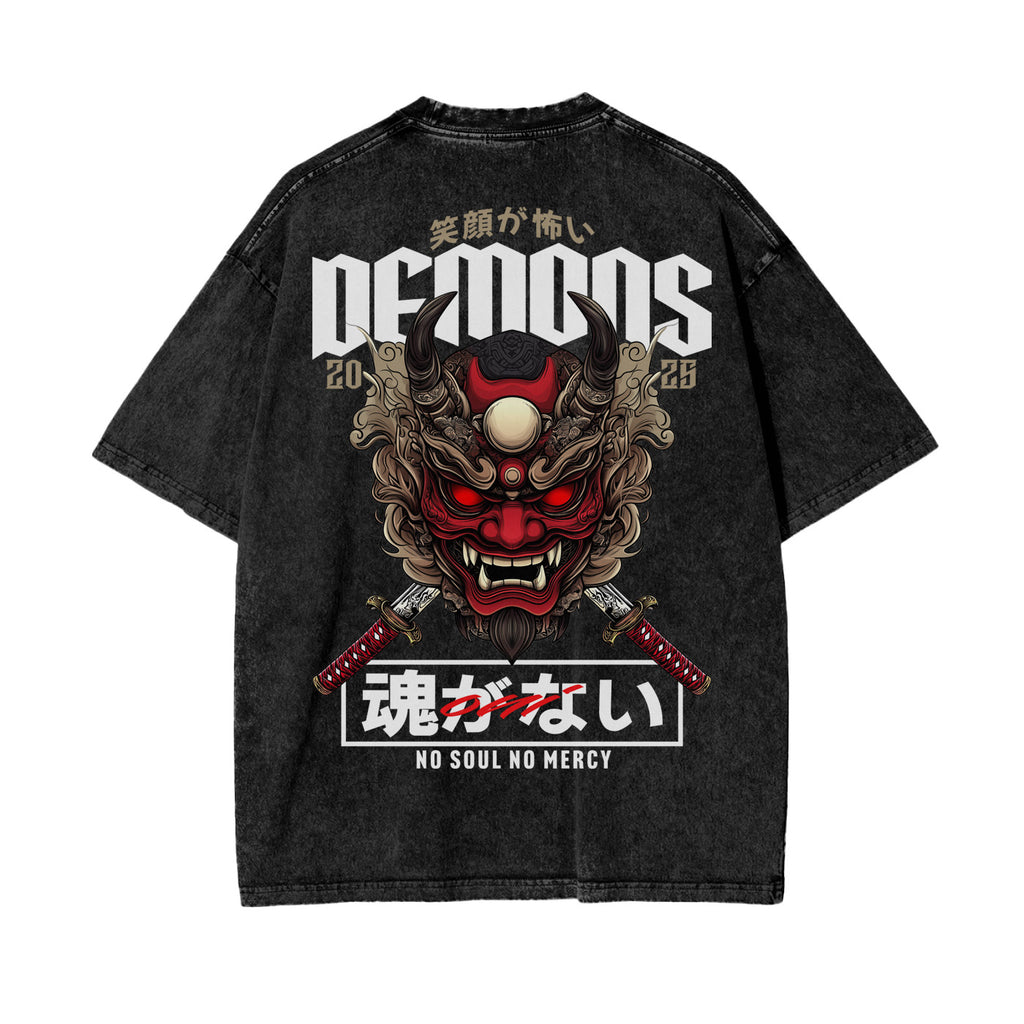 'NO MERCY' Oversized Washed Tee