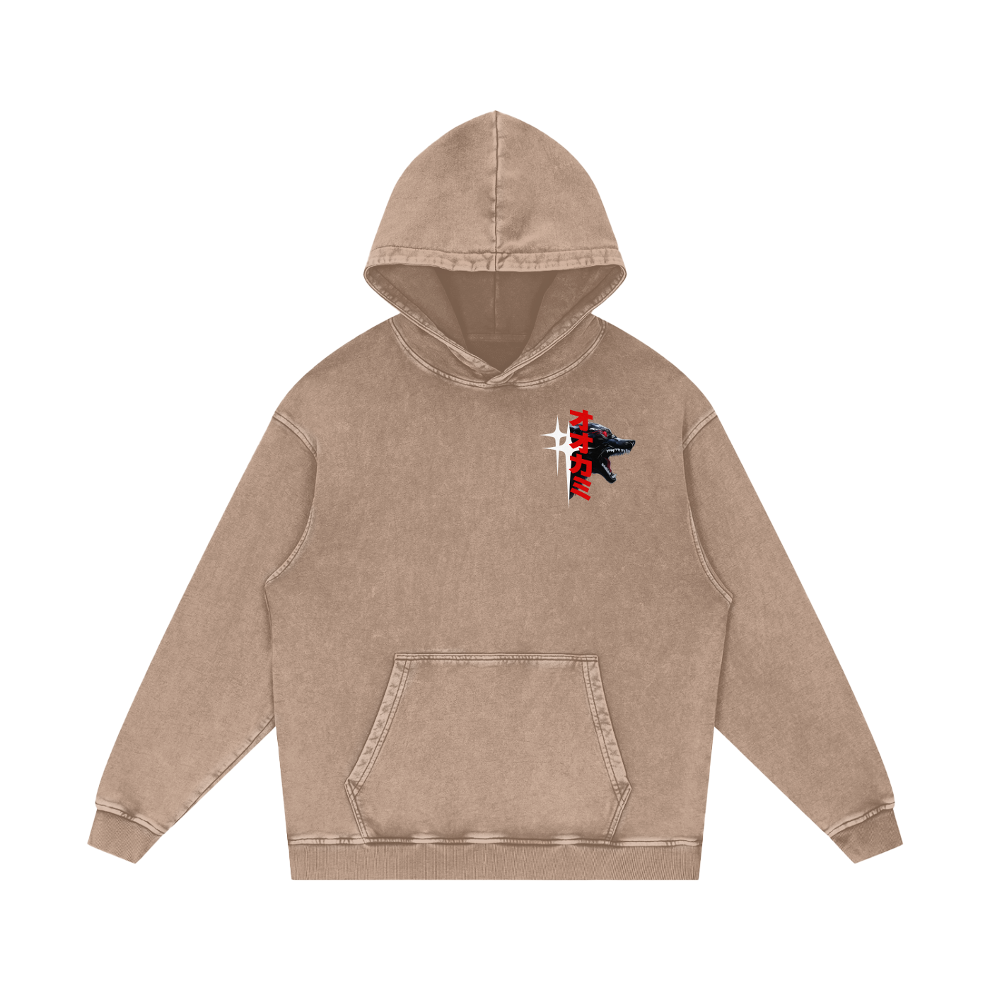 'THE WOLVES' Washed Hoodie