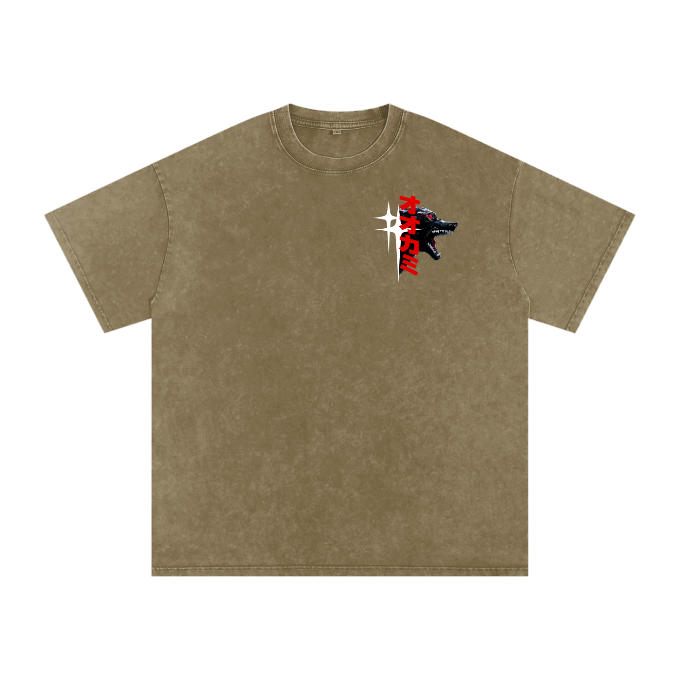 'THE WOLVES' Oversized Washed Tee