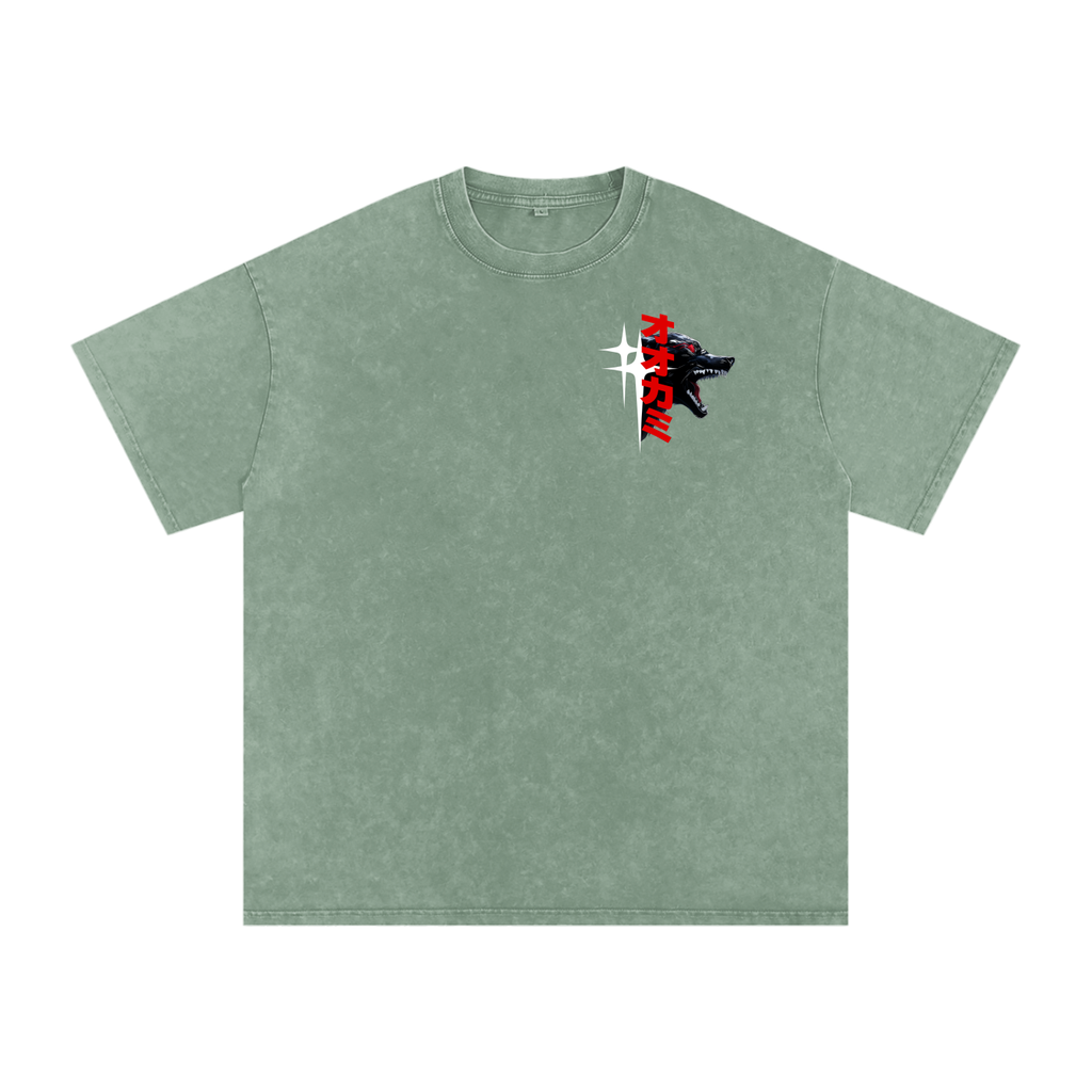 'THE WOLVES' Oversized Washed Tee