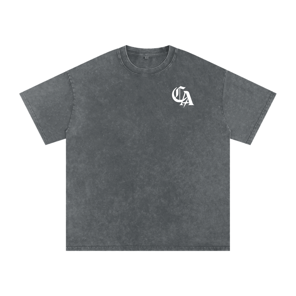 'FEAR THE LIVING' Oversized Washed Tee