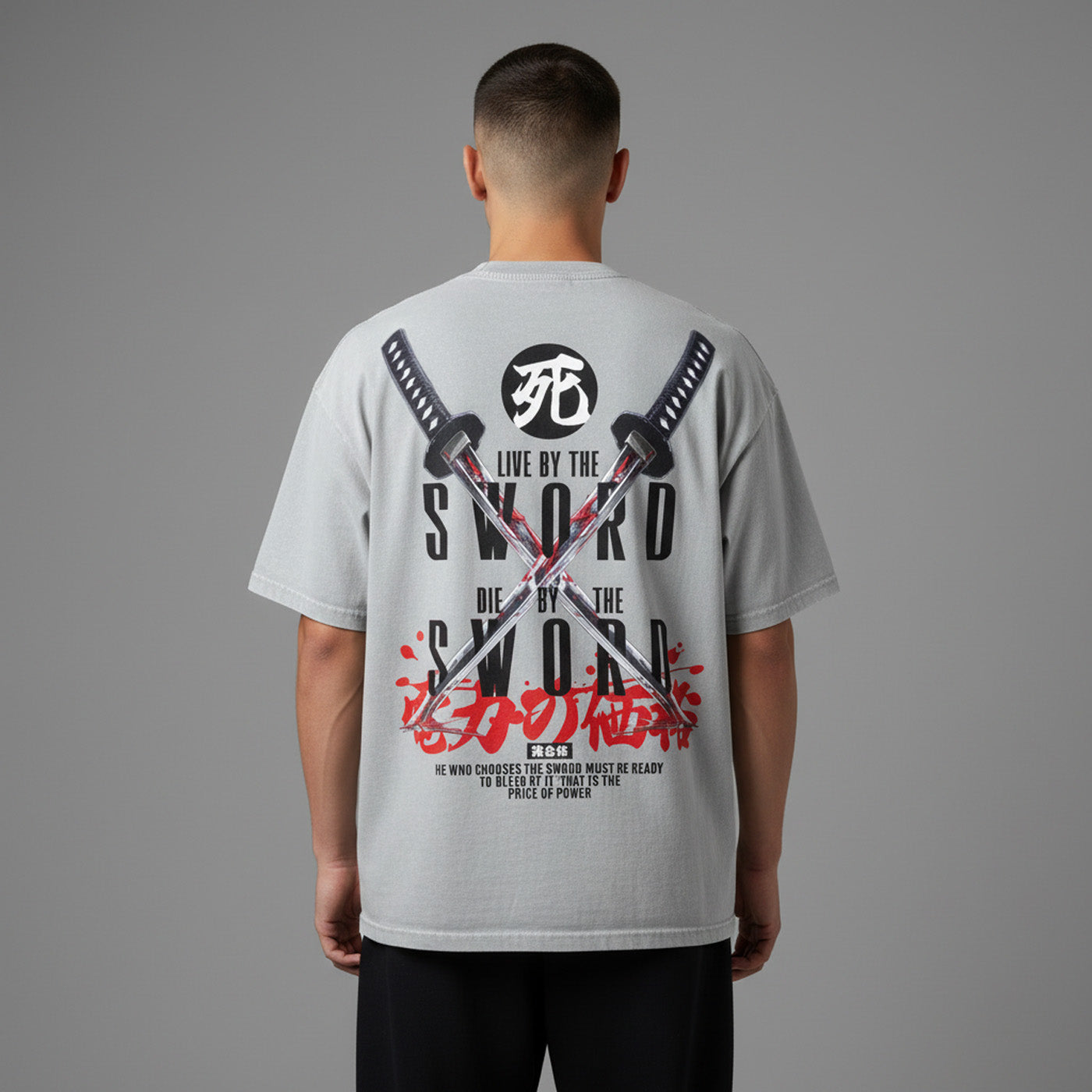 'BY THE SWORD' Oversized Washed Tee