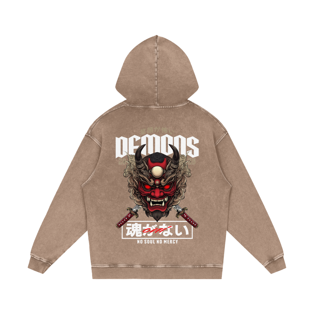 'NO MERCY' Washed Hoodie