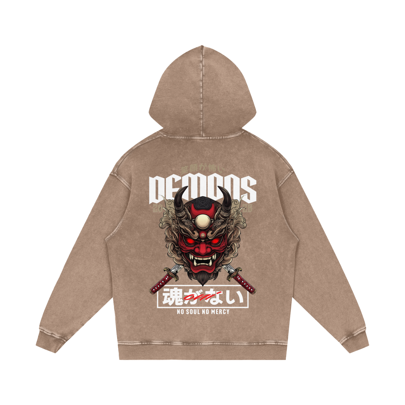 'NO MERCY' Washed Hoodie