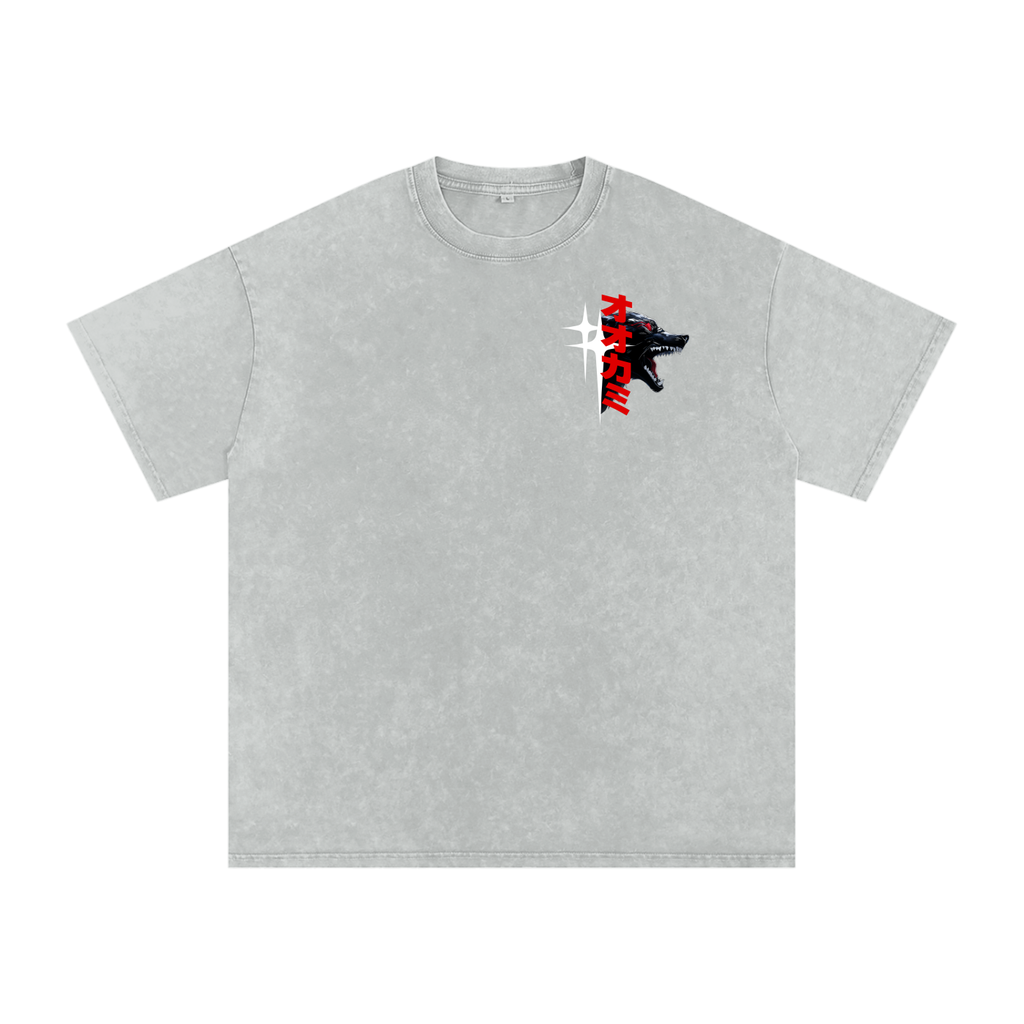 'THE WOLVES' Oversized Washed Tee
