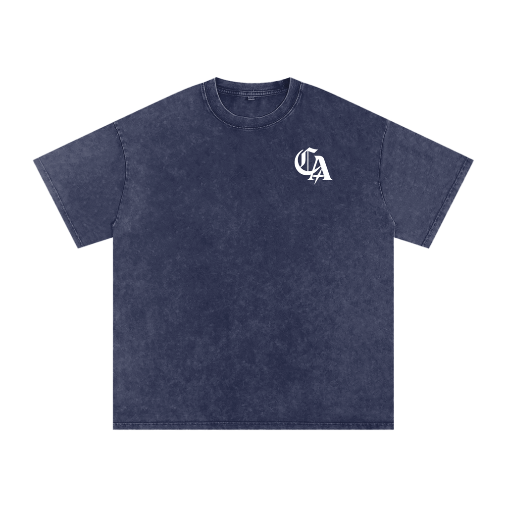 'FEAR THE LIVING' Oversized Washed Tee